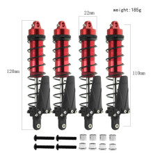 (Red 110mm) 1/10 RC Front /Rear 90/100/110/120mm OIL Shock Absorber For TRAXXAS Huanqi 727