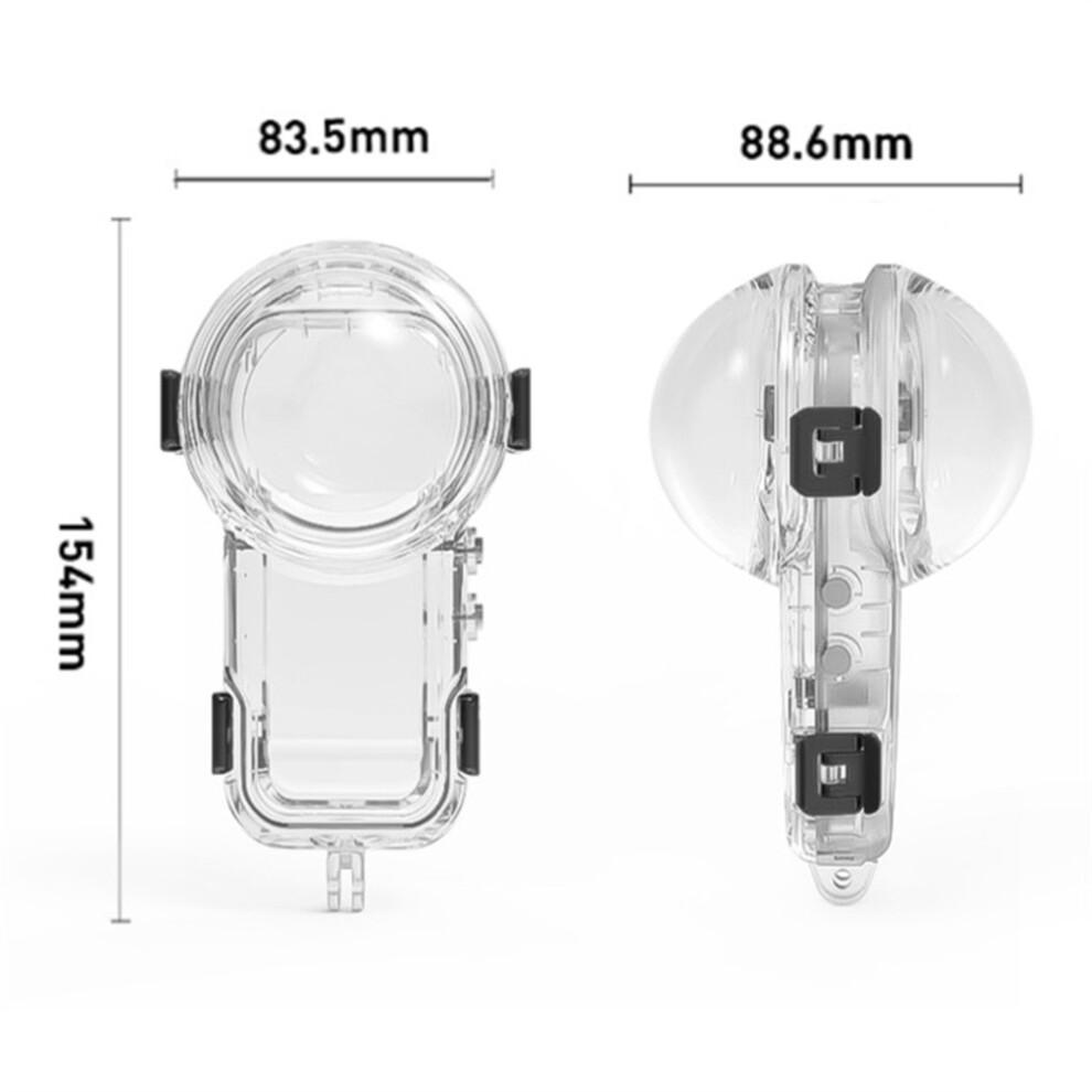 (A) Panoramic Camera 60M Underwater Shooting Vlog Dive Housing For Insta360 X5 123643863259