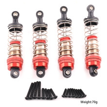 (Silver Red) RC Car 1/12 1/14 1/16 RC Car Upgrade Oil Shock 75mm+81mm For MJX Wltoys SCY