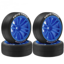 (Blue) 1/10 RC Car Universal Upgrade Plastic Tyre Wheel Trail for Tamiya Keisho Yokomo