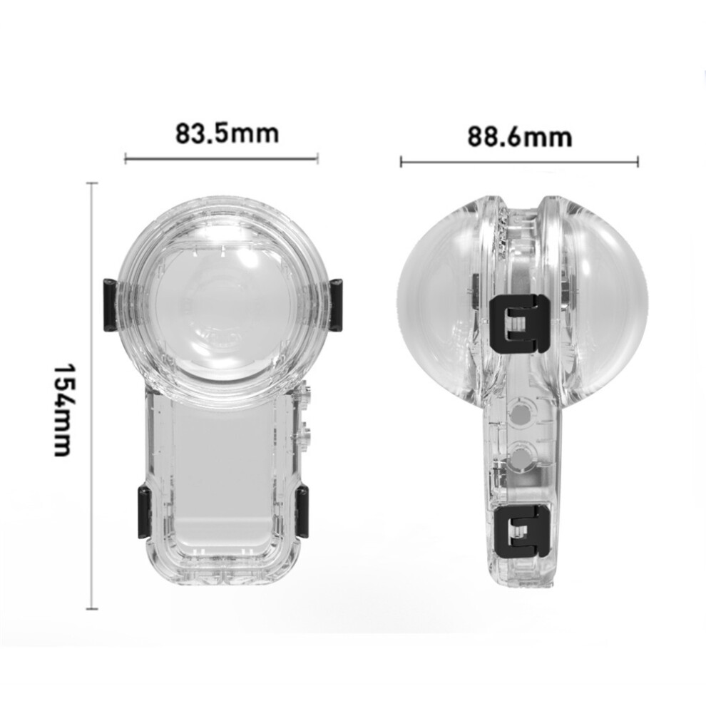 (B) Panoramic Camera 60M Underwater Shooting Vlog Dive Housing For Insta360 X5 123643863266