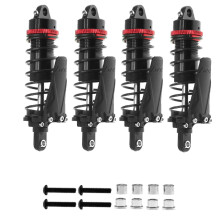 (Black+Red 100mm) 1/10 RC Front /Rear 90/100/110/120mm OIL Shock Absorber For TRAXXAS Huanqi 727