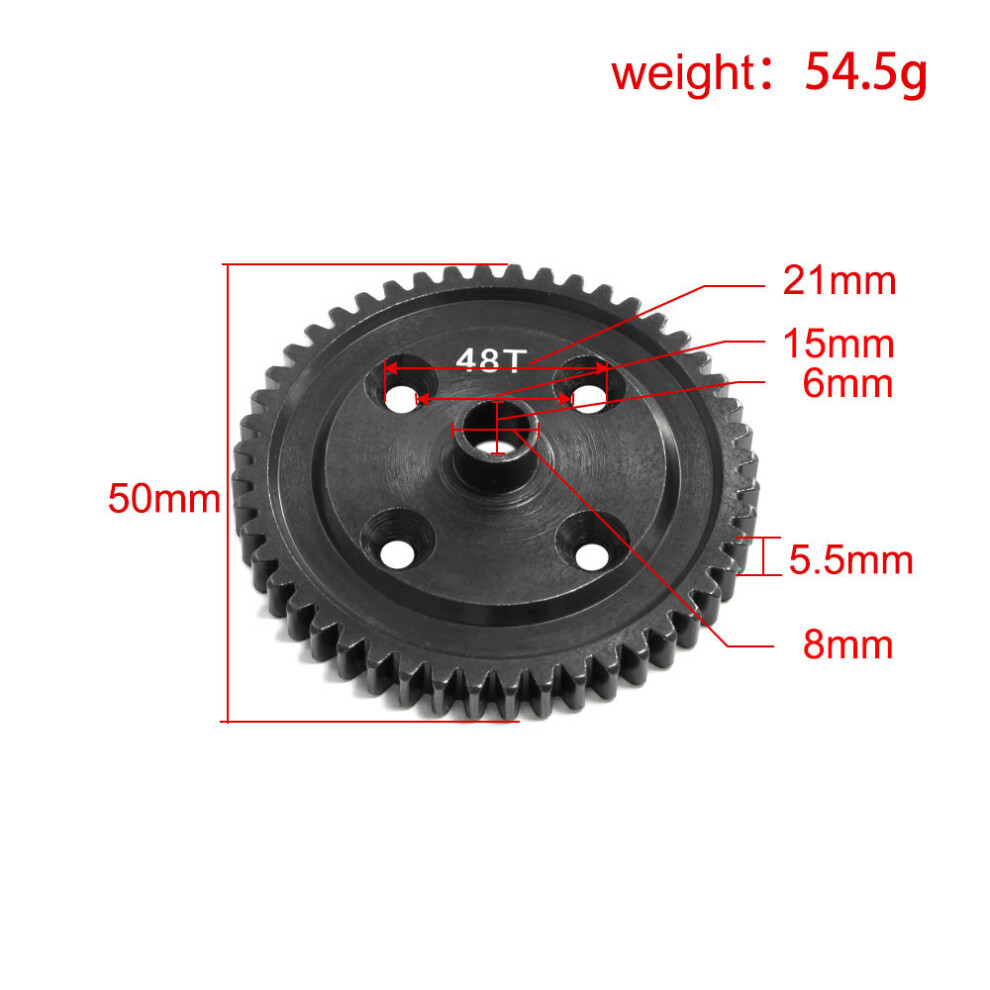 (48T) 46T/48T Central Differential Gear E8082 For Km 1/7 Rally Truck Rc Car Parts 320997461463