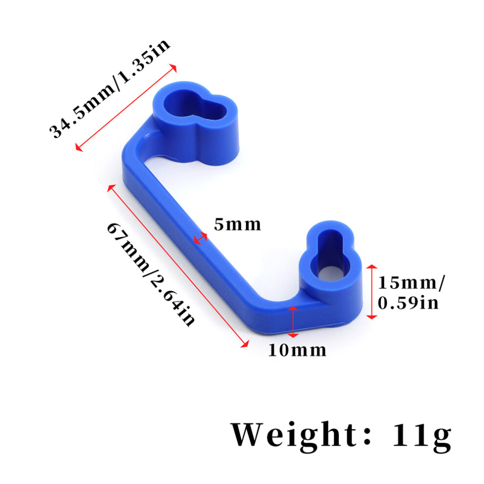 (Blue) For Tamiya Tt02 Tt01 Rc Crawler Car Upgrade Silicone Rear Anti-Collision Handle Blue 320997461531