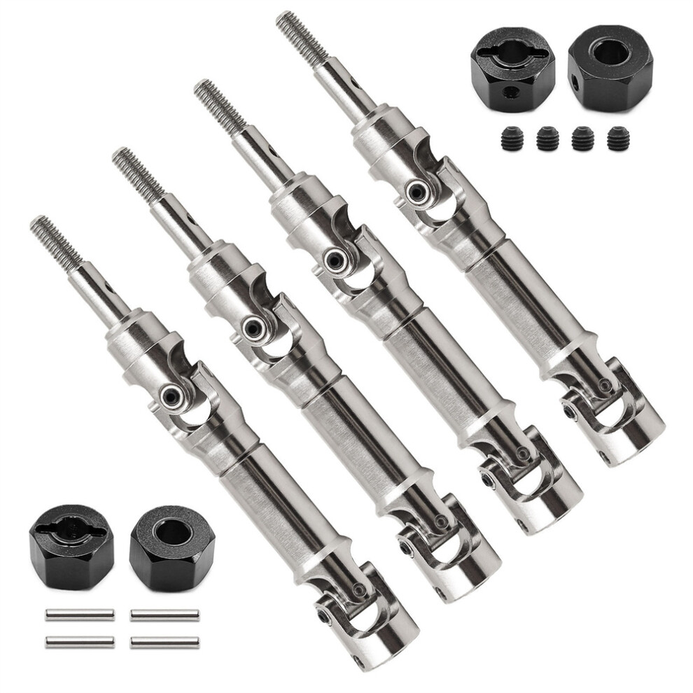 (Black) 1/16 Rc Car Cvd Universal Joints Drive Shaft Kit Part For Traxxas Mini Maxx Black 320997470472