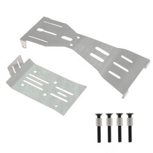 Stainless Steel Chassis Armor Kit for Arrma FURY MEGA 1/10 RC Car Upgrade