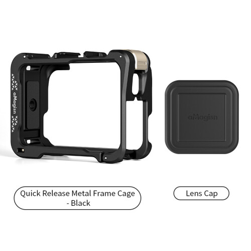 (B) Camera Aluminium Quick Release Protective Frame Lens Cap for Insta360 Ace Pro1/2