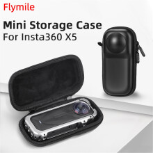 Camera Mini Organiser PU Protective Bag with Hiking Clip for Insta360 X5