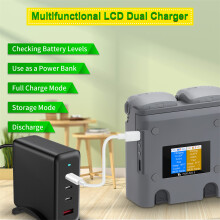 AIR 3 Charger LCD Battery Manager 2-Way Digital Storage Charger for DJI