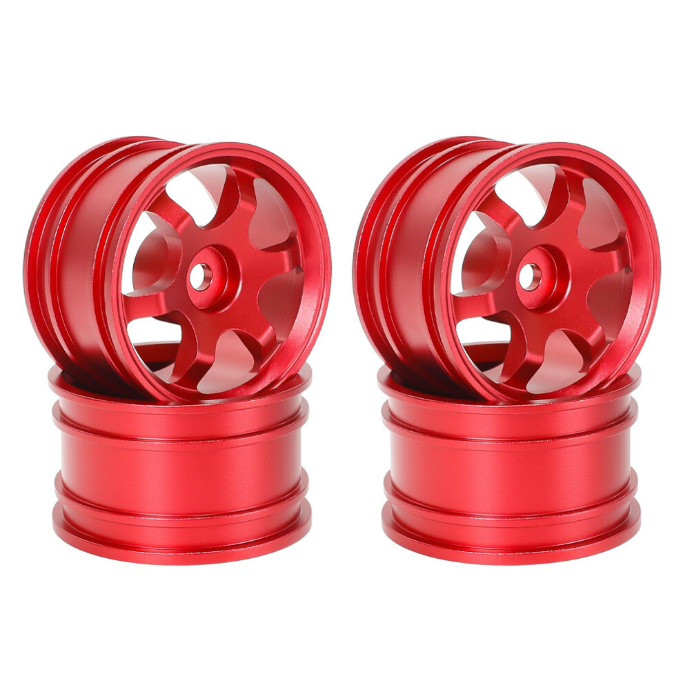 ( B) 4Pcs Alloy Beadlock Wheel Rims 12Mm Splicer For Tamiya M-Series Rc Car #51394 Red 123643856336