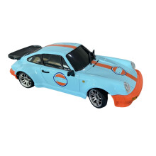 (Blue(LD1898B)) LD1898 Mini 1/18 2.4G 150 Motor GTR RC Car Drift Car 911 Retro Kids Toys