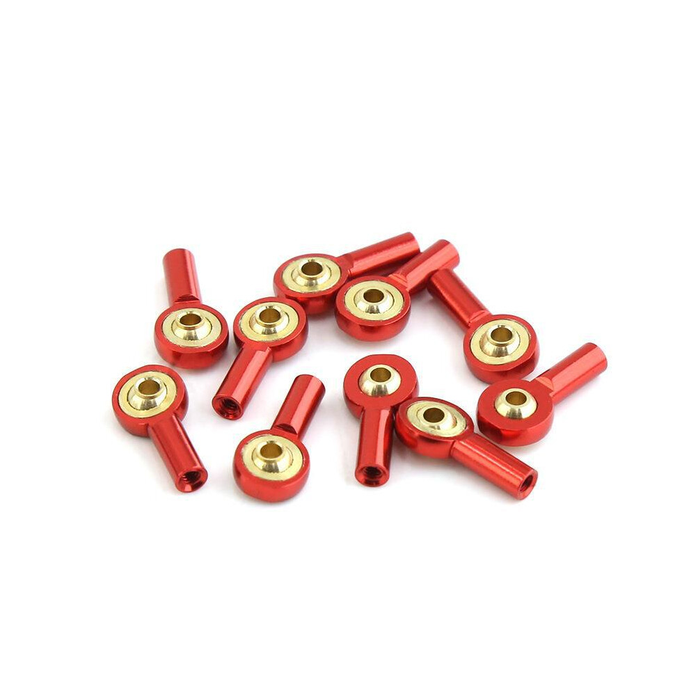(Red) 10Pcs M2 Metal Ball Head Link Rod Ends For Rc Car Joint Linkage Buckle Red 123643843107