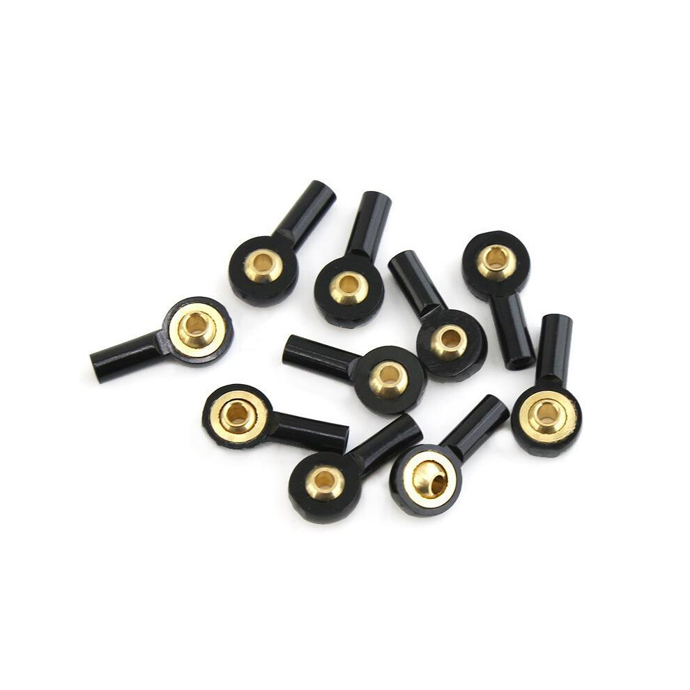 (Black) 10Pcs Metal Ball Head Link Rod Ends Joint Linkage M2 Ball Head Buckle For Rc Car Black 320997447795