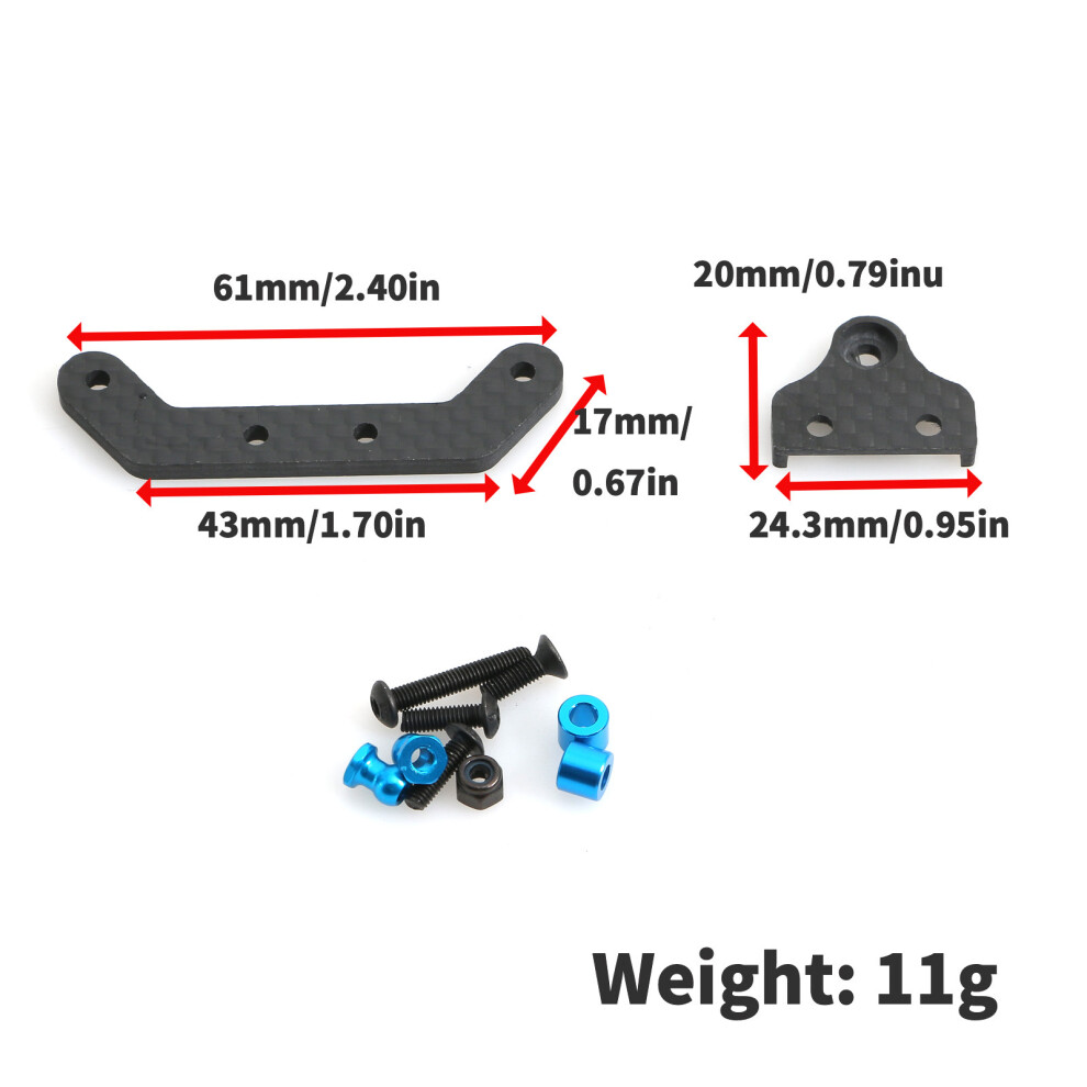 (Rear Gearbox Bracket) Carbon Fiber Front Rear Gearbox Fixing Frame Holder For Tamiya Xv01 Rc Car Truck 320997448204