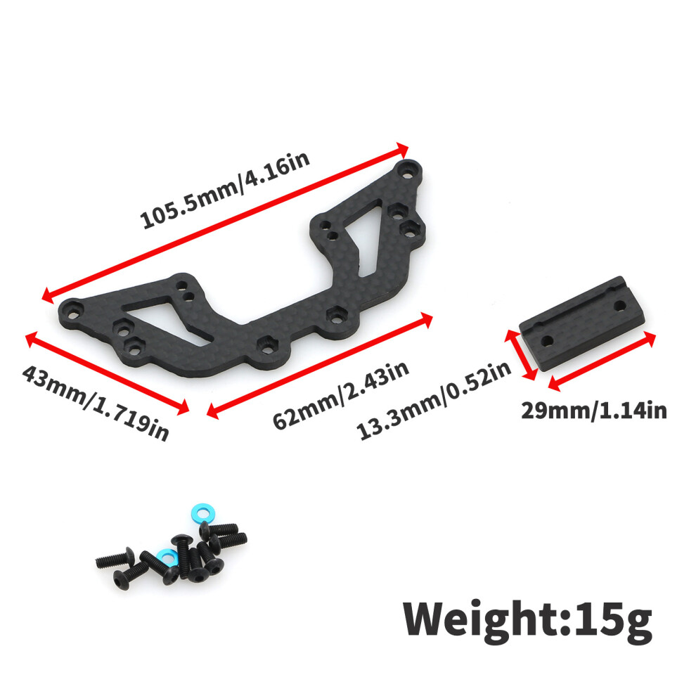(Second Floor Bracket) Carbon Fiber Front Rear Gearbox Fixing Frame Holder For Tamiya Xv01 Rc Car Truck 320997448211