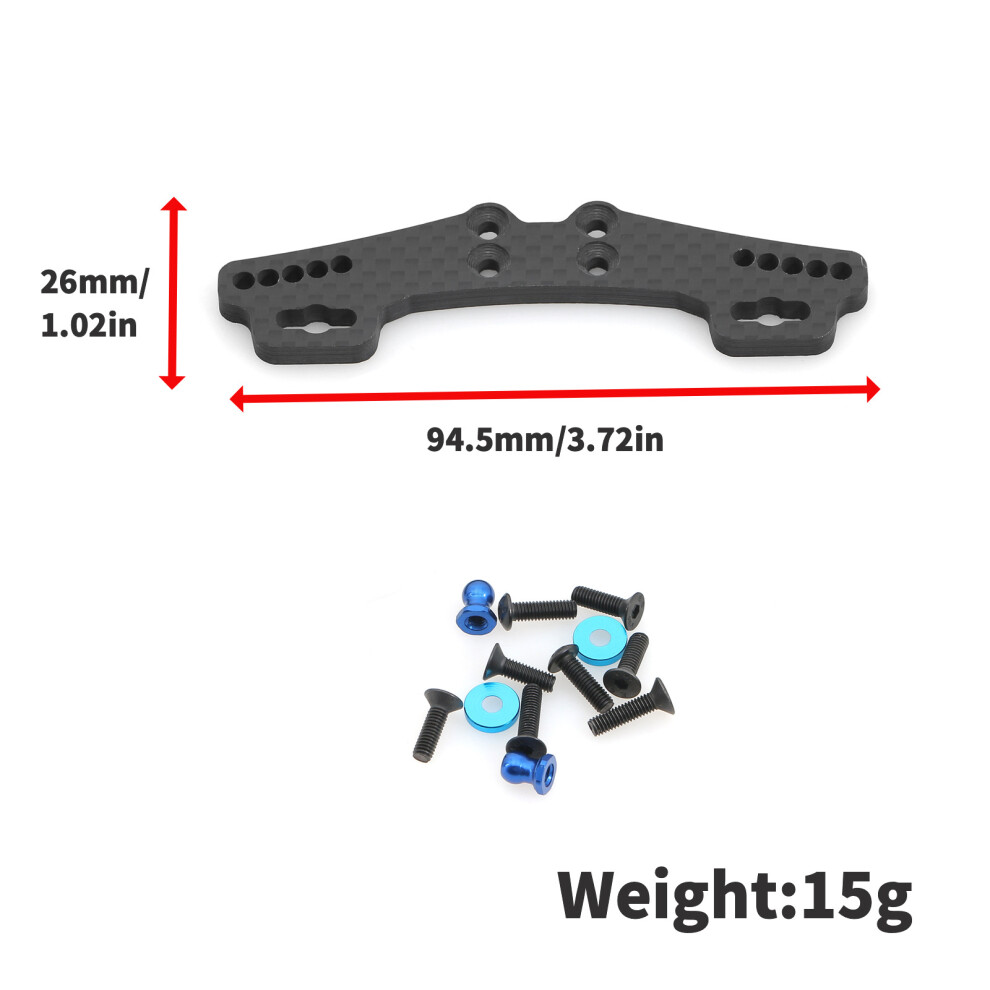 (Rear Bracket) Tamiya Xv01 Rc Car Carbon Fiber Front & Rear Shock Absorber Bracket Stand 123643843336