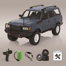 (Blue) WPL D54 4WD 1/16 LC80 RC Car Off-Road Rock Crawler Remote Control Car Kids Toy