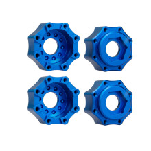(High-Gloss Blue) 8X32 To 17mm ALUMINUM 6061 HEX ADAPTERS 1/2 Inch Offset For PRO-LINE WHEELS 6345