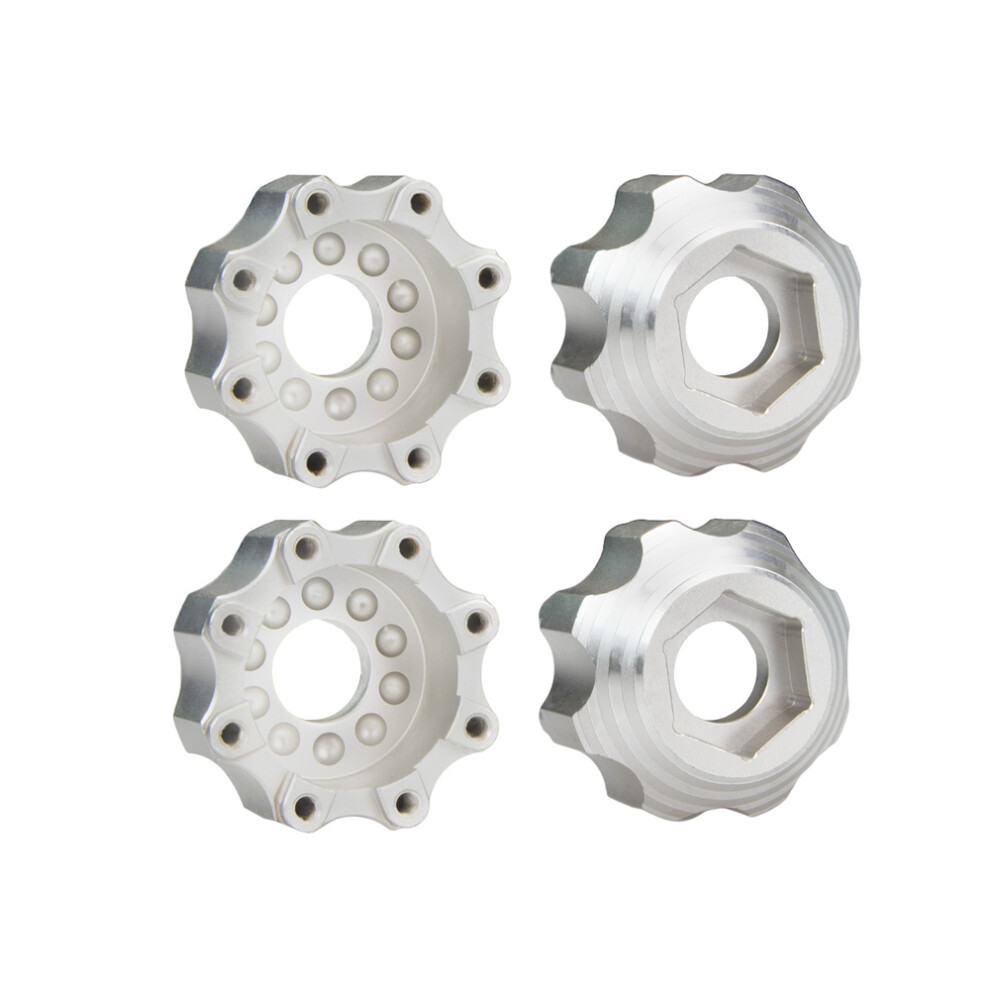 (High-Gloss ) 8X32 To 17Mm Aluminum 3.8 Inch Hex Adapters For Pl Proline Rc Car Upgrade Parts Silver 320997448648