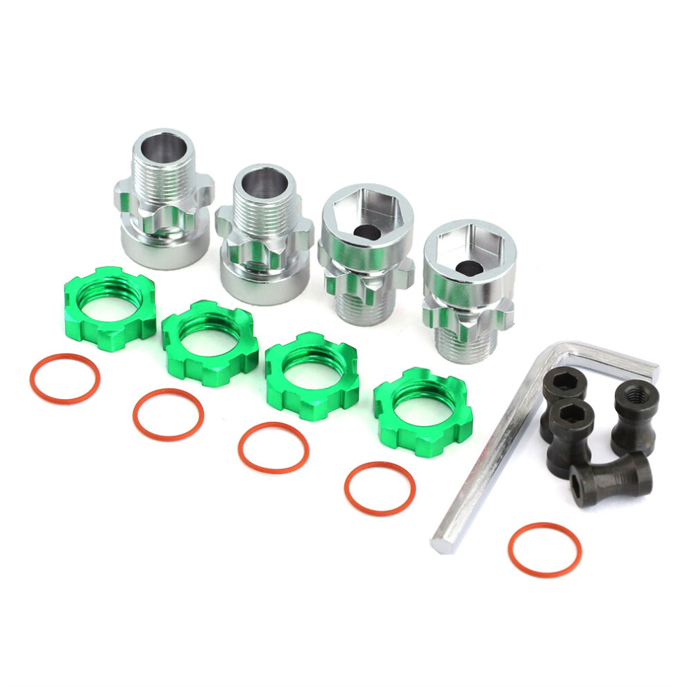 (Green) Aluminum 12 To 17Mm Wheel Hubs For Traxxas Slash 2Wd Rustler Stampede Bandit 4Wd Green 320997448419