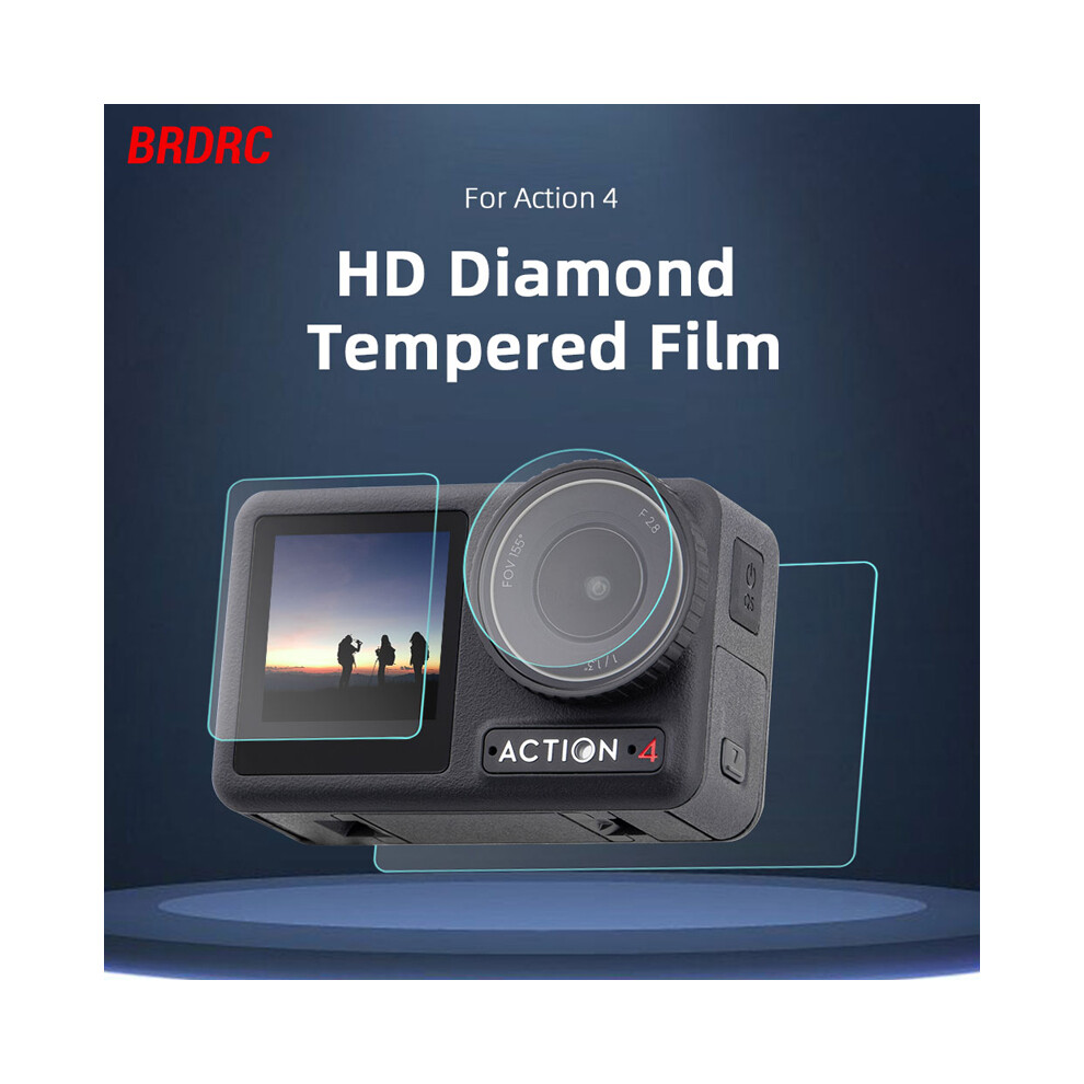 For Dji Osmo Action 4 Screen Lens Tempered Glass Sports Camera Accessory 320997449263