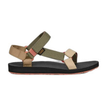 (4 UK, Burnt Olive Multi) Teva Womens Original Universal Fabric Hook & Loop Flip Flops Sandals