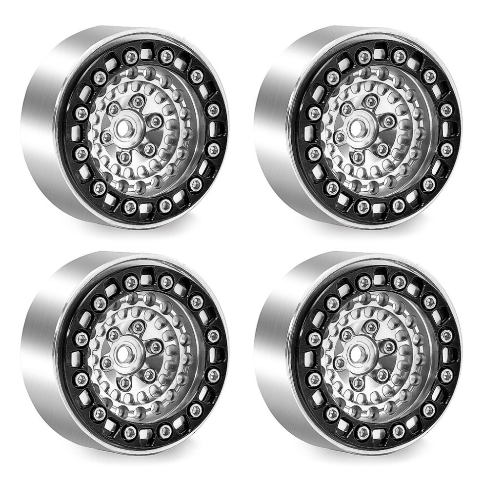 (A) 1.3-Inch Aluminum Alloy Wheels For Rock Crawlers 1/18 Trx4m Scx24 Fcx24 320997480372