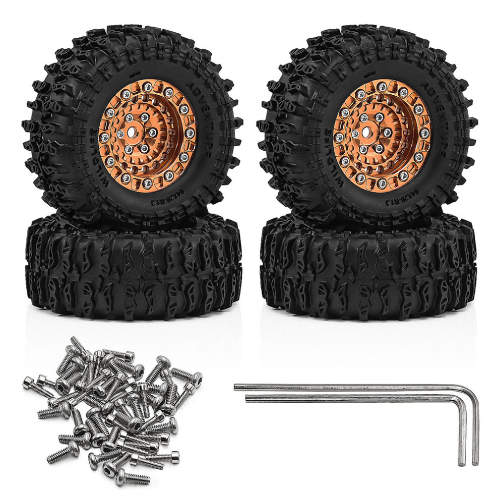 (A) 4Pcs 1.3-Inch Crawler Tire Rim For Trx4m Scx24 Fms Ascent-18 1/18 Rc Car 123643873012