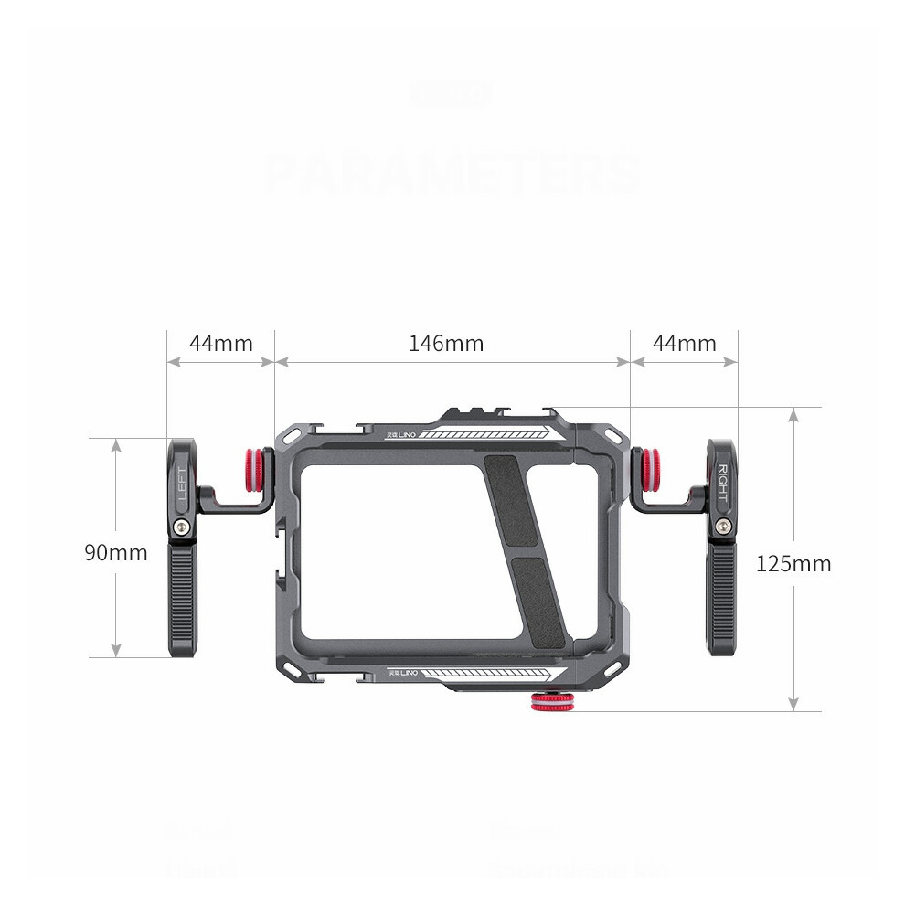 Ulanzi Lino Universal Phone Cage With Dual Handheld Grip For 5.4"-6.7" Phones - Video Vlog Gear 123643873319