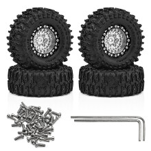 (B) 4pcs 1.3-inch Crawler Tire Rim for TRX4M SCX24 FMS Ascent-18 1/18 RC Car