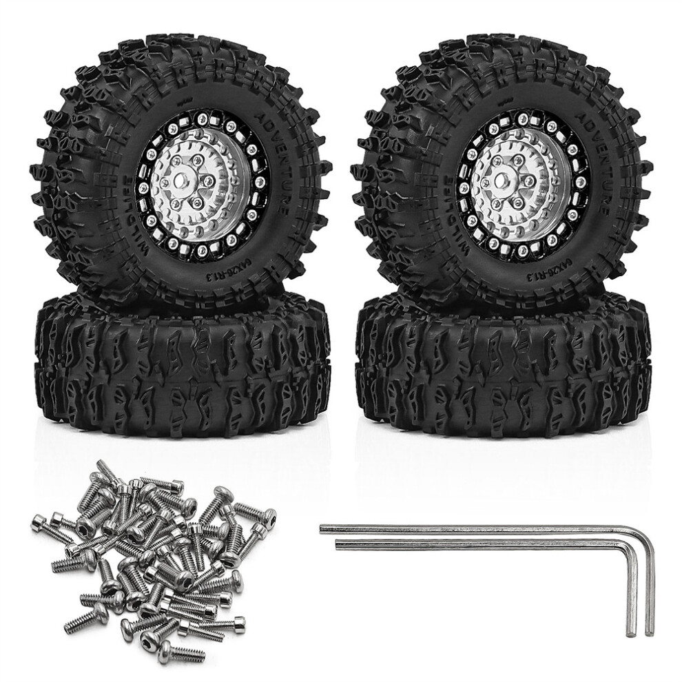(B) 4Pcs 1.3-Inch Crawler Tire Rim For Trx4m Scx24 Fms Ascent-18 1/18 Rc Car 123643873029