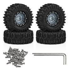 (C) For TRX4M SCX24 FMS Ascent-18 1/18 RC Car 1.3-inch Rims Tires for Rock Crawler