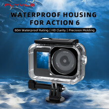 60m Waterproof Camera Housing for DJI Action 6 Diving Vlog Photography