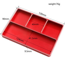 (Red) Metal Screw Tray Tool Storage Board For 1/8 1/10 1/12 1/18 Climbing Car Models