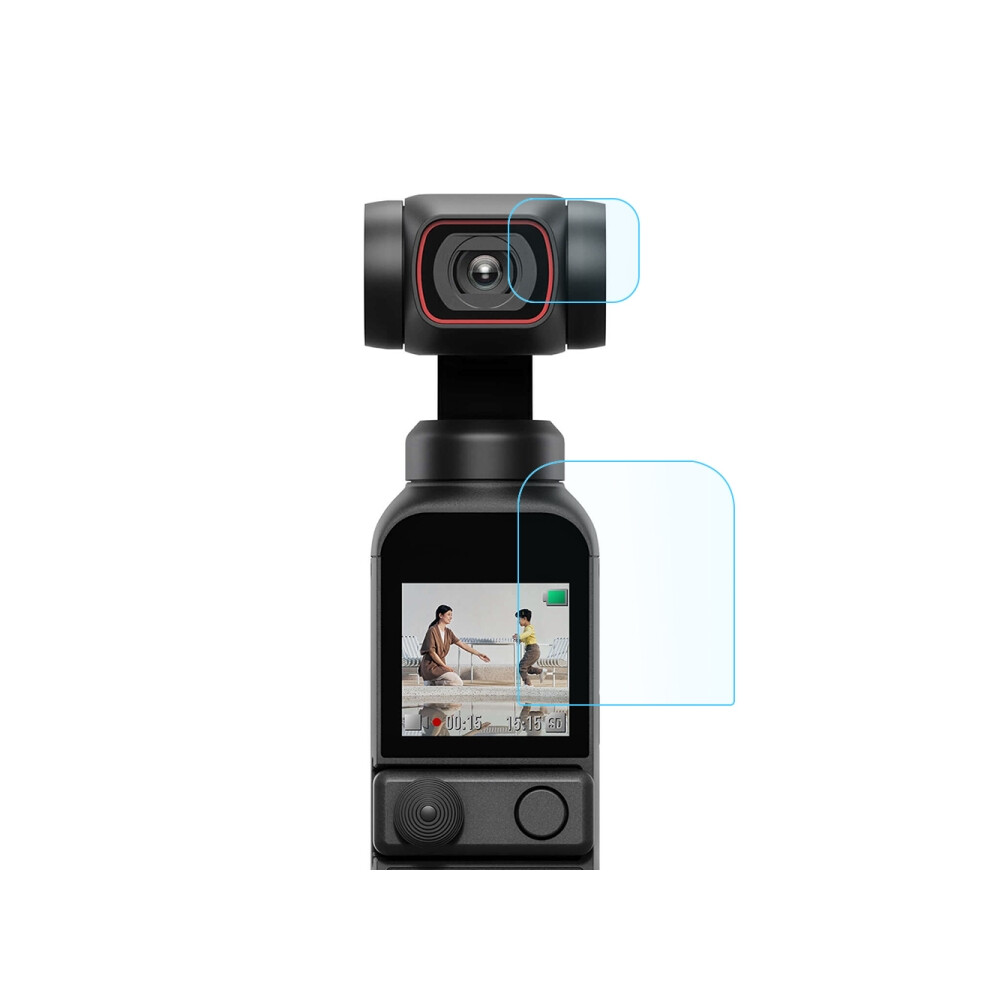 Puluz 9H 2.5D Hd Tempered Glass Lens Protector + Screen Film For Dji Osmo Pocket 2 320997480891