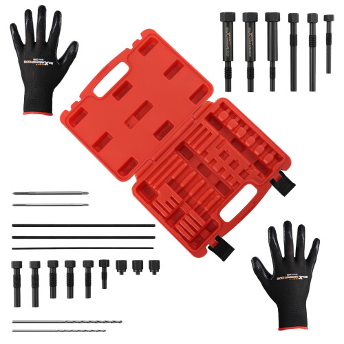 Glow Plug Electrodes Removal Extracting Plugs Tool Tools Set Kit Repair M8 & M10 1
