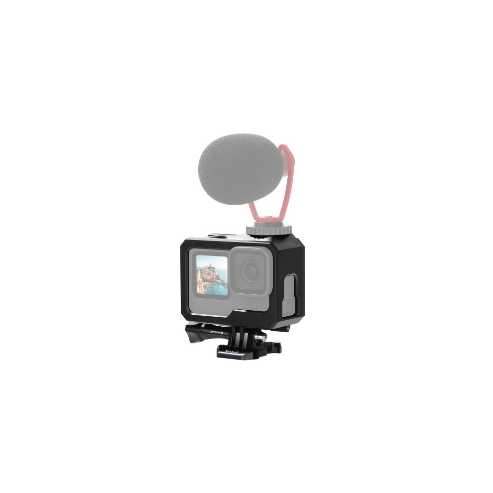 Puluz For Gopro Hero10 / Hero9 Abs Plastic Border Frame Mount Protective Case With Buckle Basic Mount & Screw Black 320997480976