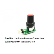 1PCS 3-8V Servo Tester Dual Port Reverse Connection with Power On Indicator