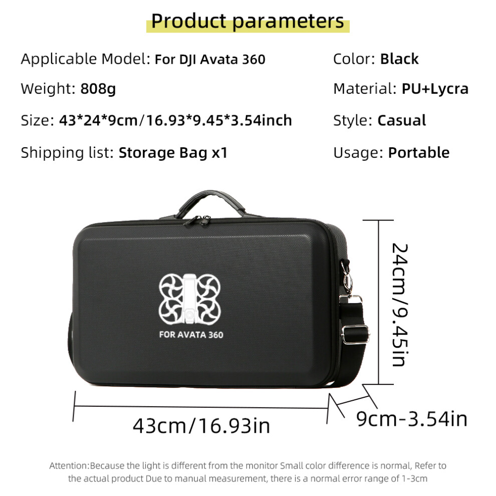 ( B) Panoramic Drone Portable Carry Case Storage Protective Bag For Dji Avata 360 Black 123643873005