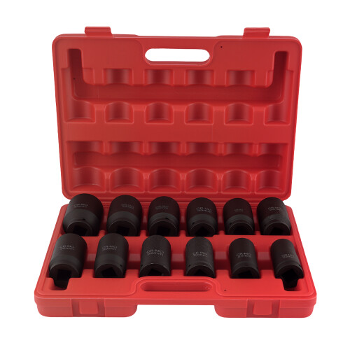 3/4" Deep Sockets 24-41mm Impact Socket Remover Installer Tool Kit 12 pcs 1