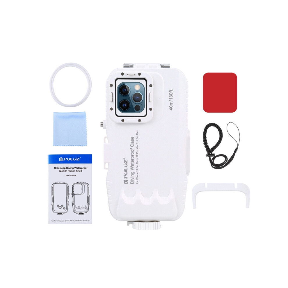 (Iphone12 Mini) Puluz 40M/130Ft Waterproof Diving Case For Iphone 13 Pro Max / 12 Pro Max / 11 Pro Max 320997480792