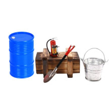(Blue) 1/10 TRX4 TRX6 SCX10 RC Crawler Accessory Set: Wooden Box, Oil Drum, Fire Extinguisher