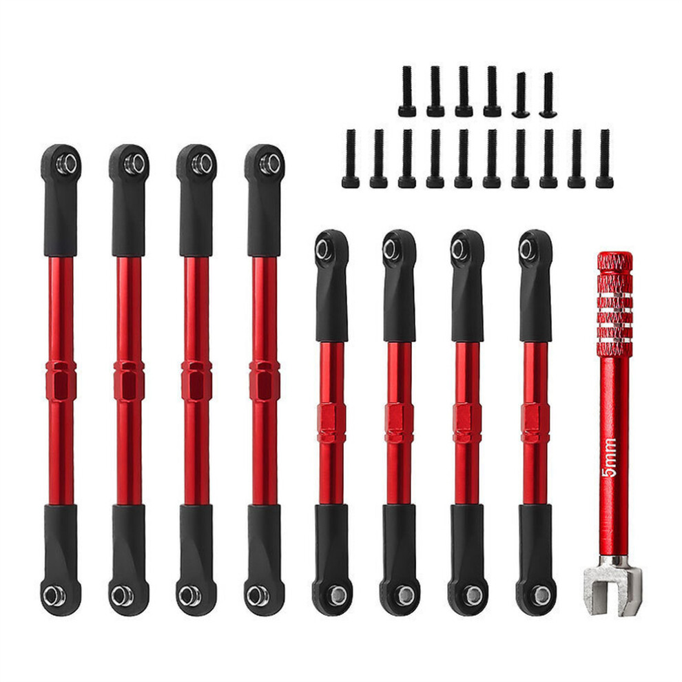 (Red) For Traxxas 1/16 E-Revo Summit Rc Car Steering Tie Pull Rod Linkage Parts Red 320997478140