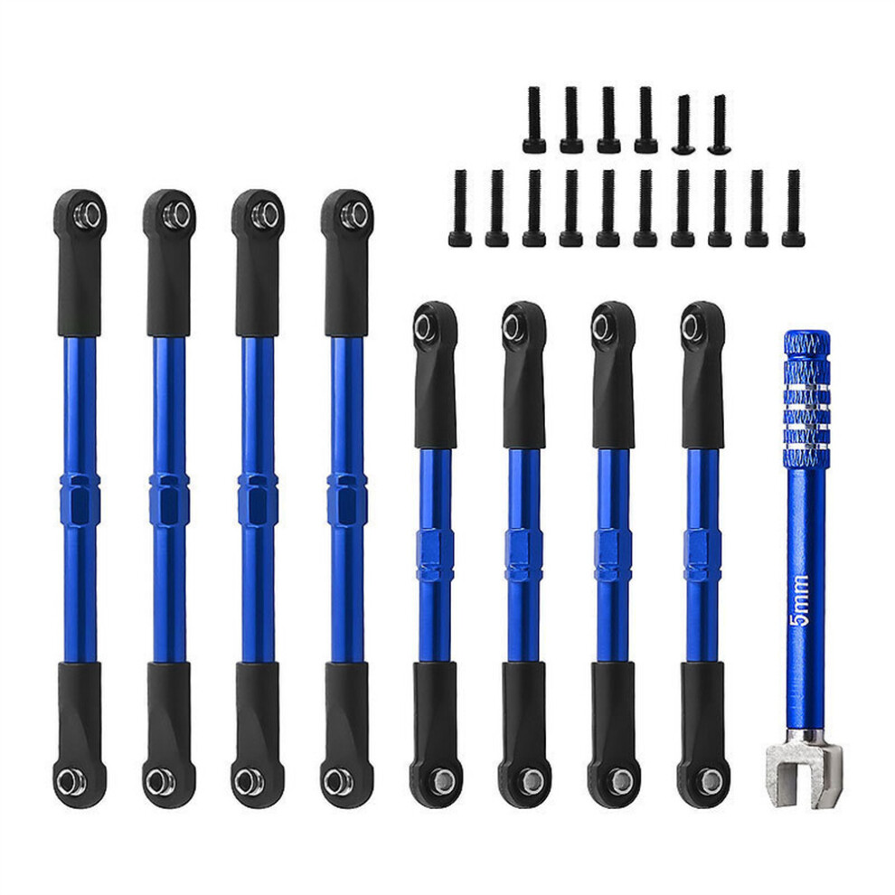 (Blue) For Traxxas 1/16 E-Revo Summit Rc Car Steering Tie Pull Rod Linkage Parts Blue 320997478133