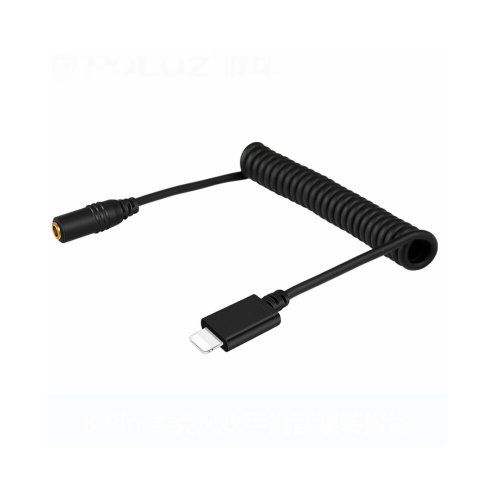 (3.5Mm Trrs Female To 8 Pin) Puluz 3.5Mm Trrs Female To Type-C / Usb-C Male Field Microphone Audio Adapter Spring Reel Cable 320997480884