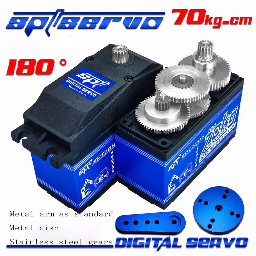(Metal Servo-180Â¡Ã£) Spt70hv 70Kg Metal Gear Angle 180/270 High Speed Large Torque Digital Servo For Robot Arm 1:5 Rc Car 123643873562