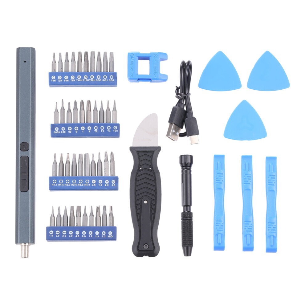 Red/Light (49 In 1) 82In1 Precision Electric Screwdriver Small Aluminium Electric Repair Screwdriver