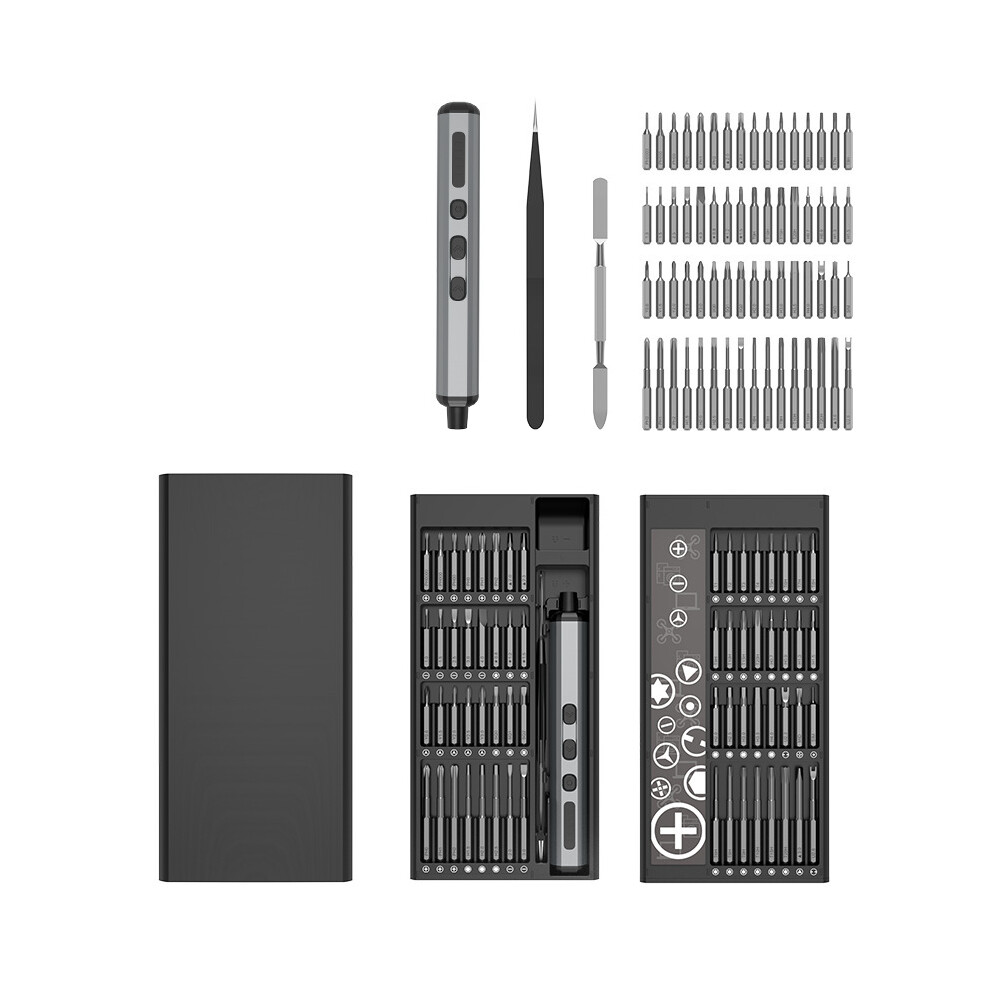 Red/Light (68 In 1) 82In1 Precision Electric Screwdriver Small Aluminium Electric Repair Screwdriver