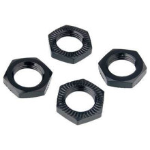 (Black) 4PCS 17mm Wheel Nut Hex Adapter Thread Pitch 1.25mm For Some RC Hobby Model Car Hobao Wheel Nut 1/8 RC Model Car Accessorys