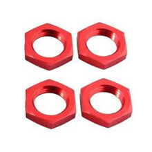 (Red) 4PCS 17mm Wheel Nut Hex Adapter Thread Pitch 1.25mm For Some RC Hobby Model Car Hobao Wheel Nut 1/8 RC Model Car Accessorys
